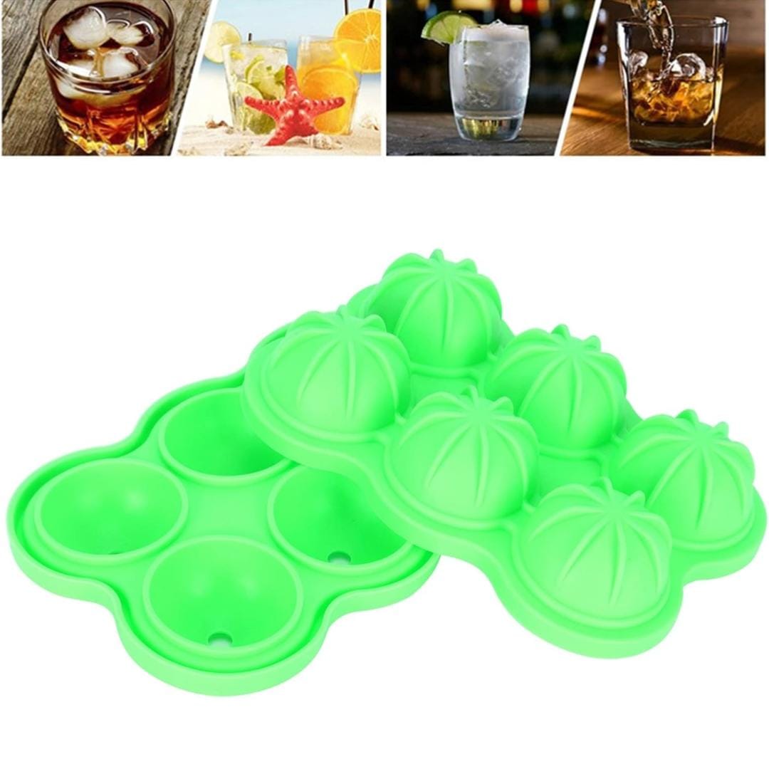 Bakewareind Ice Cube Maker Ball Silicone Mould, 6 Cavity - Bakeware India