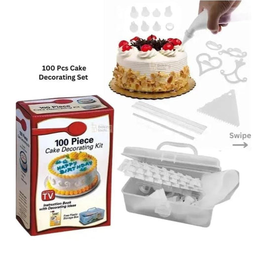 Bakewareind Icing Nozzle Piping Bag Letter Stamps Cake Decorating Kit 100pcs - Bakeware India