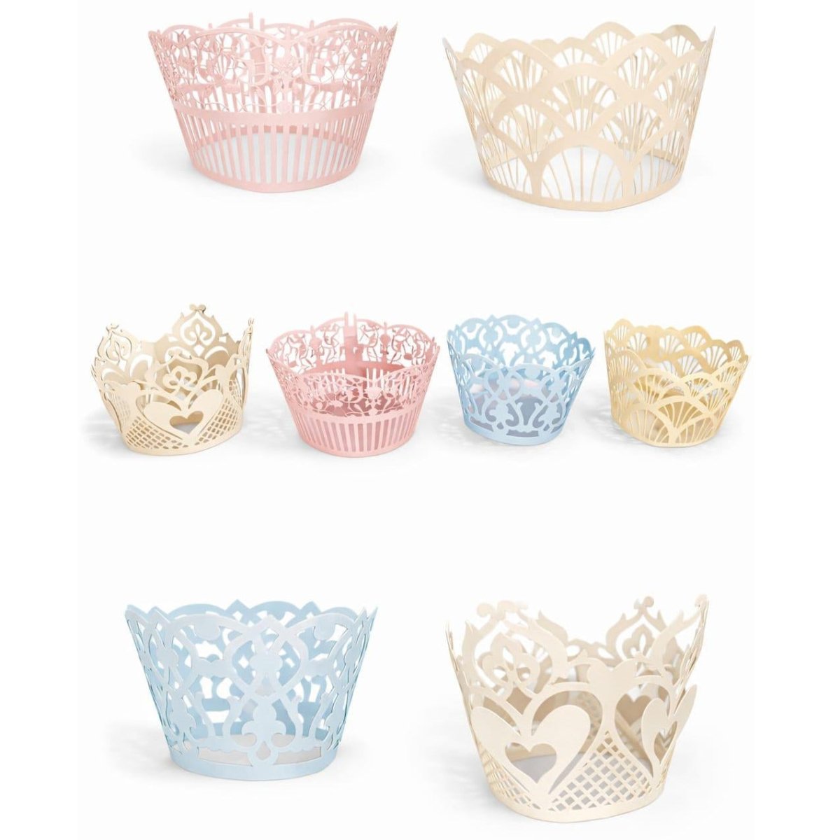 Bakewareind Lace cupcake liner 10pcs set - Bakeware India