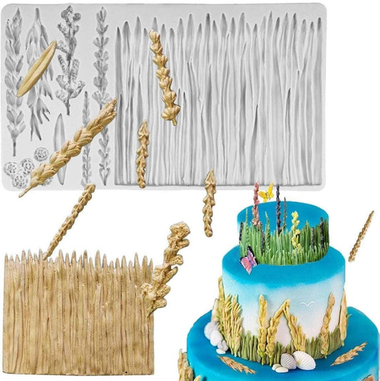 Bakewareind Leaf Wheat Grass Barley Grassland Meadow Fondant Silicone Chocolate Mould - Bakeware India
