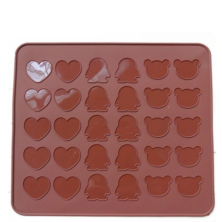 Bakewareind Macaroon Heart Ghost Teddy Cake Silicone Mat Mould - Bakeware India