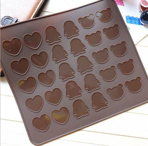 Bakewareind Macaroon Heart Ghost Teddy Cake Silicone Mat Mould - Bakeware India