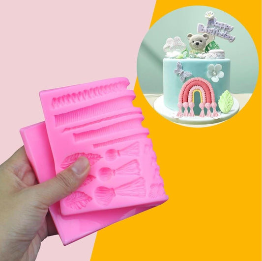 Bakewareind Macrame Crochet Lace Knit Fondant Silicone Mould - Bakeware India