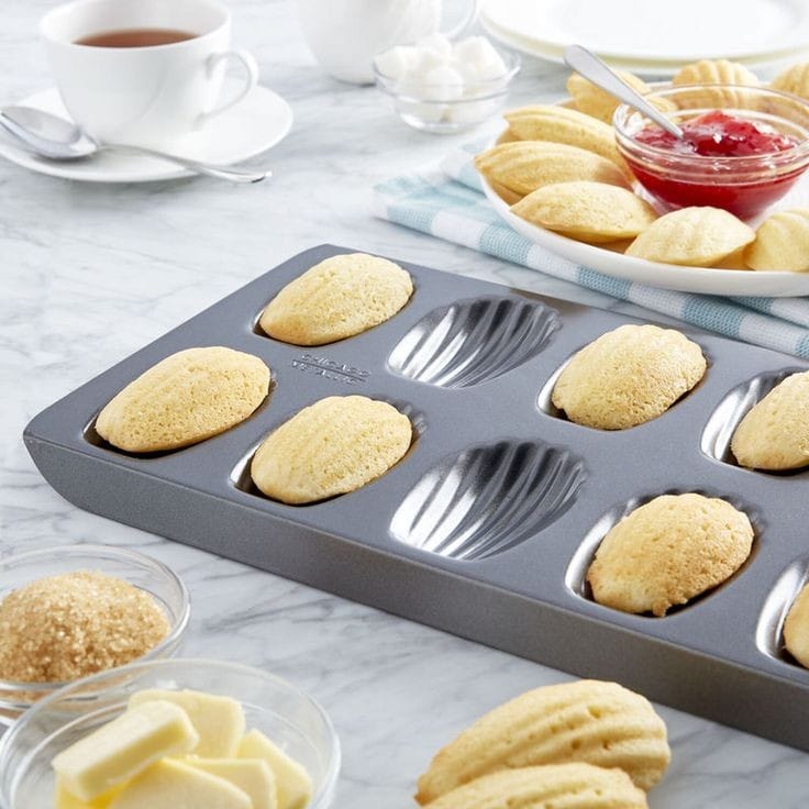 Bakewareind Madeline Shape Cookies Tray Cake Pan, 12 Cavity - Bakeware India