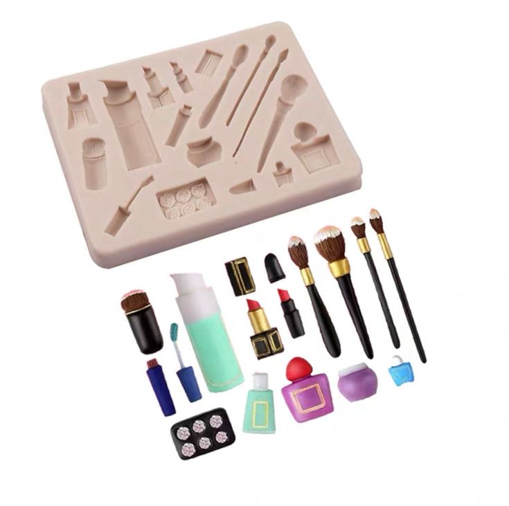 Bakewareind Makeup Artist Nailpaint Brush Fondant Silicone Chocolate Mould - Bakeware India