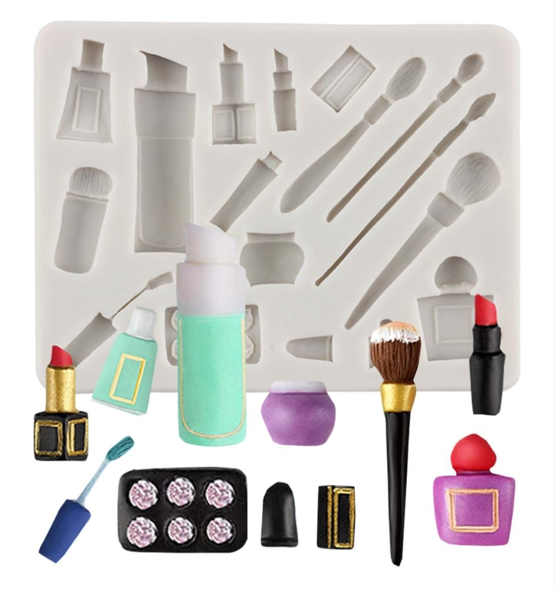 Bakewareind Makeup Artist Nailpaint Brush Fondant Silicone Chocolate Mould - Bakeware India
