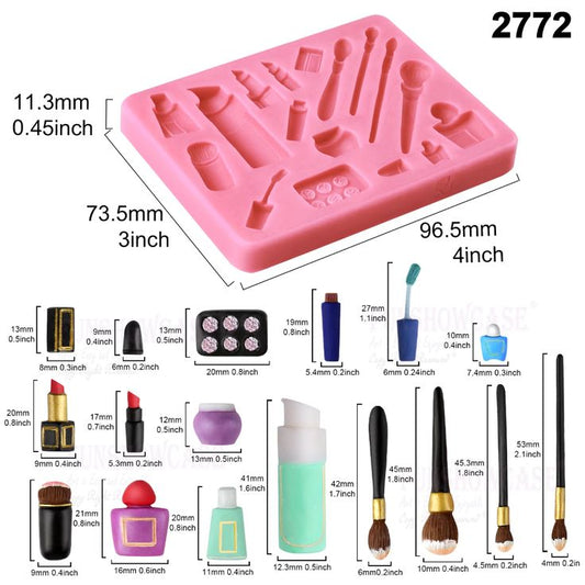 Bakewareind Makeup Artist Nailpaint Brush Fondant Silicone Chocolate Mould - Bakeware India