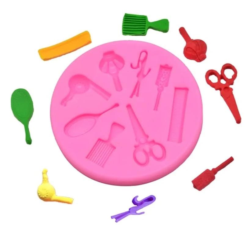 Bakewareind Makeup Fashion Hair Hairdressing Stylist Silicone Mould Sugarcraft - Bakeware India