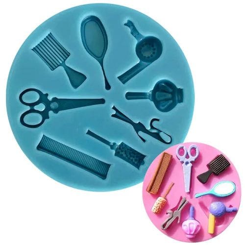 Bakewareind Makeup Fashion Hair Hairdressing Stylist Silicone Mould Sugarcraft - Bakeware India