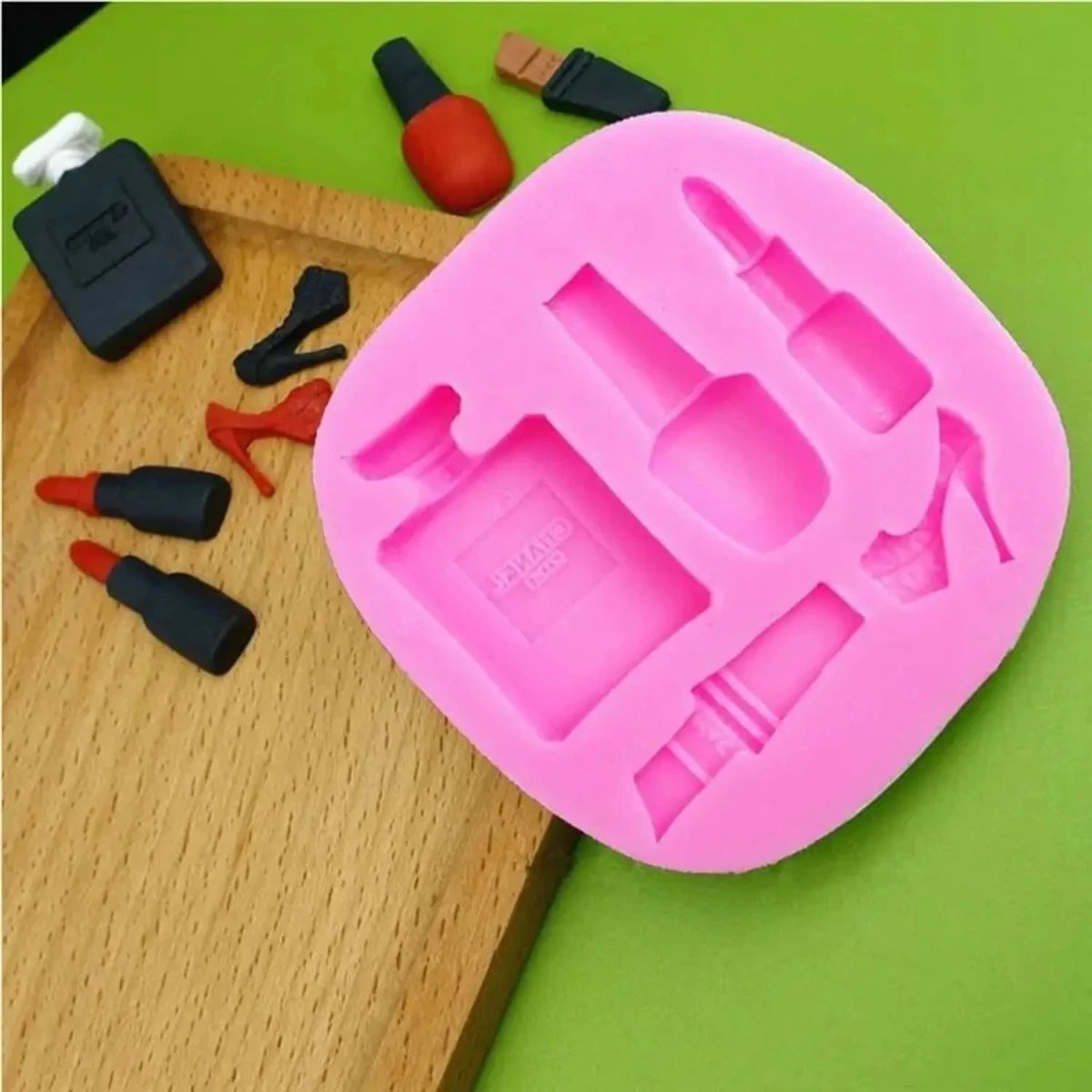 Bakewareind Makeup Perfume Heels Lipstick Silicone Mould - Bakeware India