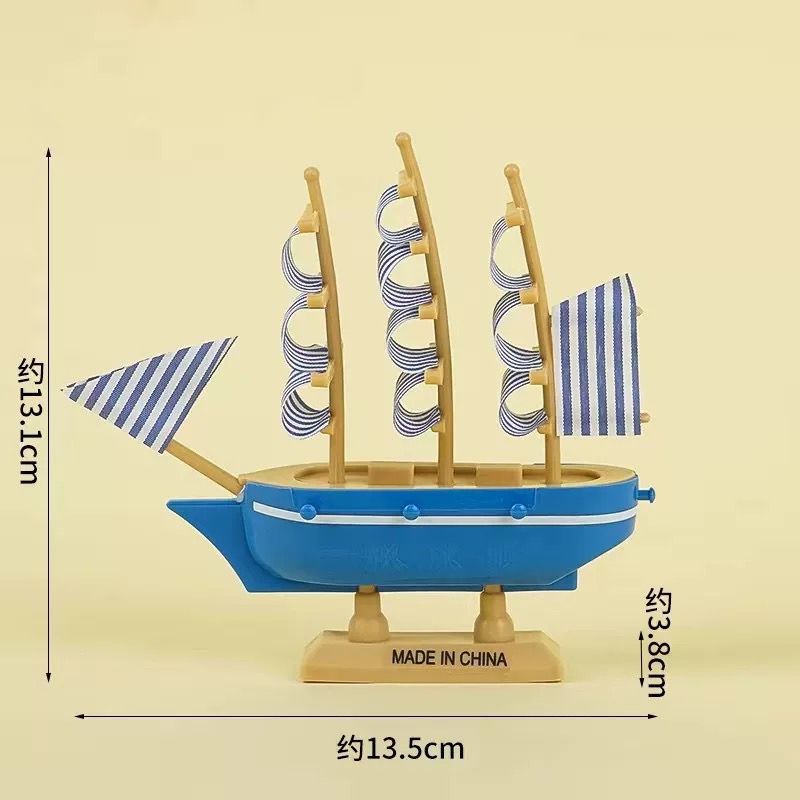 Bakewareind Marine Wooden Sailing Ship Boat Toy Decoration Cake Topper - Bakeware India