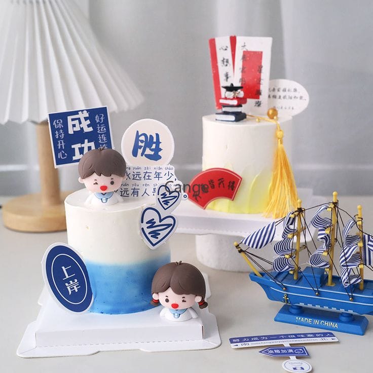 Bakewareind Marine Wooden Sailing Ship Boat Toy Decoration Cake Topper - Bakeware India