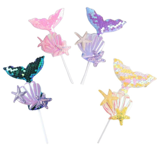 Bakewareind Mermaid Tail Cake Decoration Cake Topper, 1pcs (select color) - Bakeware India
