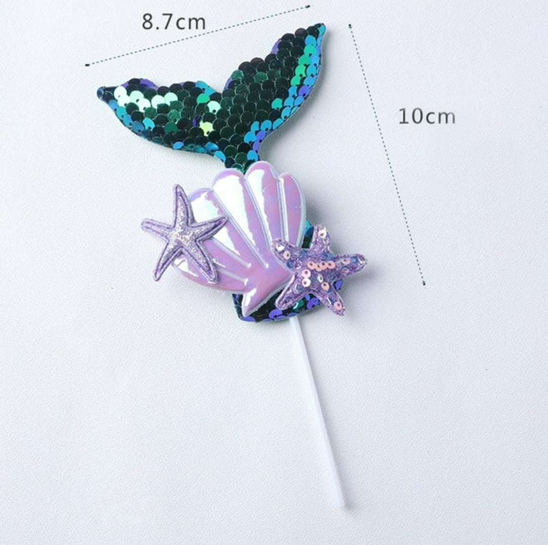 Bakewareind Mermaid Tail Cake Decoration Cake Topper, 1pcs (select color) - Bakeware India