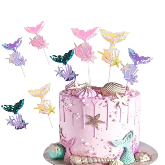 Bakewareind Mermaid Tail Cake Decoration Cake Topper, 1pcs (select color) - Bakeware India