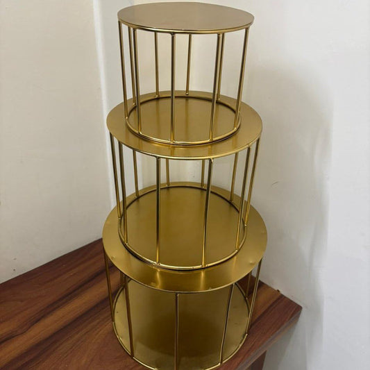 Bakewareind Metallic Cake Spacer Gold , (select size) - Bakeware India