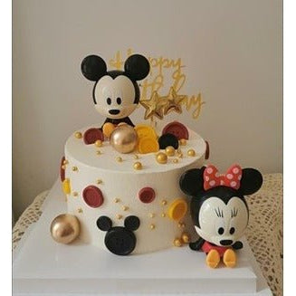 Bakewareind Mickey and Minnie Mouse Toy Cake Topper, 2 pcs - Bakeware India