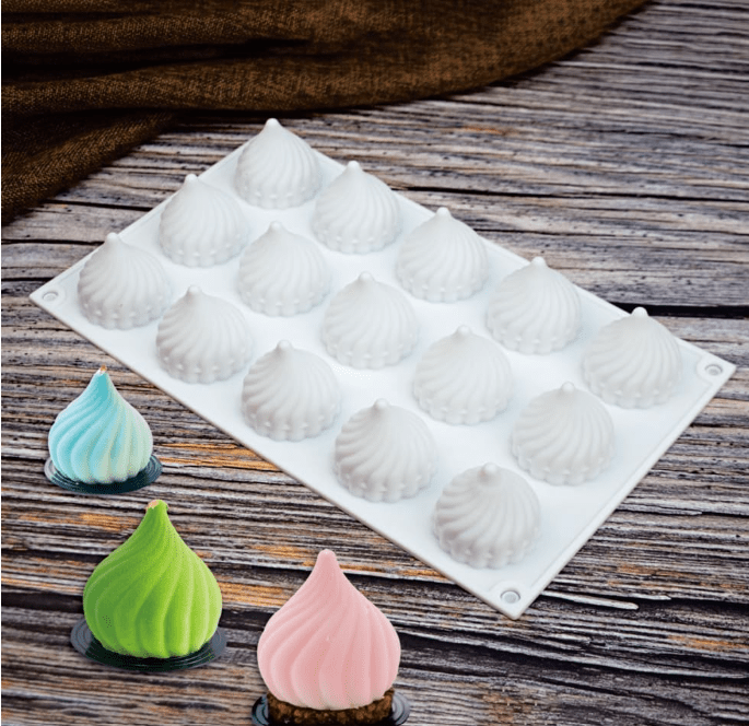 Bakewareind Modak Mousse Entremet Cake Silicone Mould , 15 cavity - Bakeware India