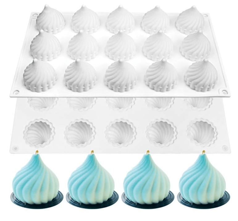 Bakewareind Modak Mousse Entremet Cake Silicone Mould , 15 cavity - Bakeware India