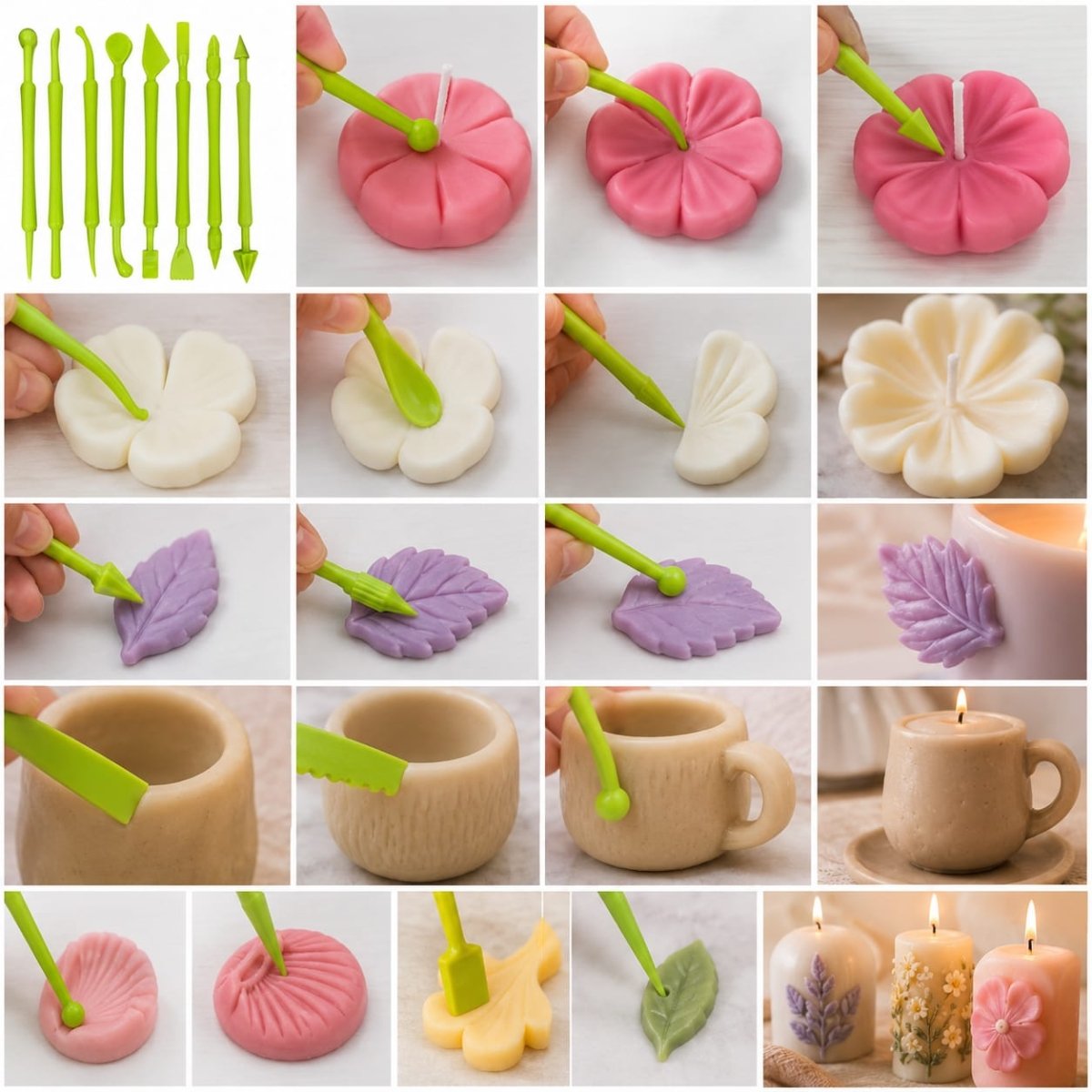 Bakewareind Modelling Tool Set, 8Pcs - Bakeware India
