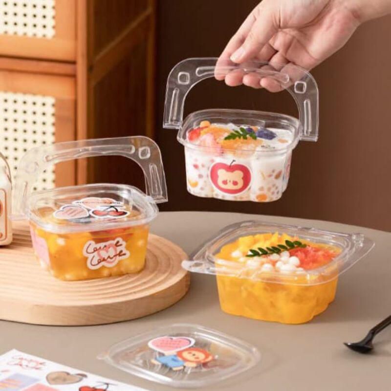 Bakewareind Multipurpose pvc cake box with lid handle, 10pcs - Bakeware India
