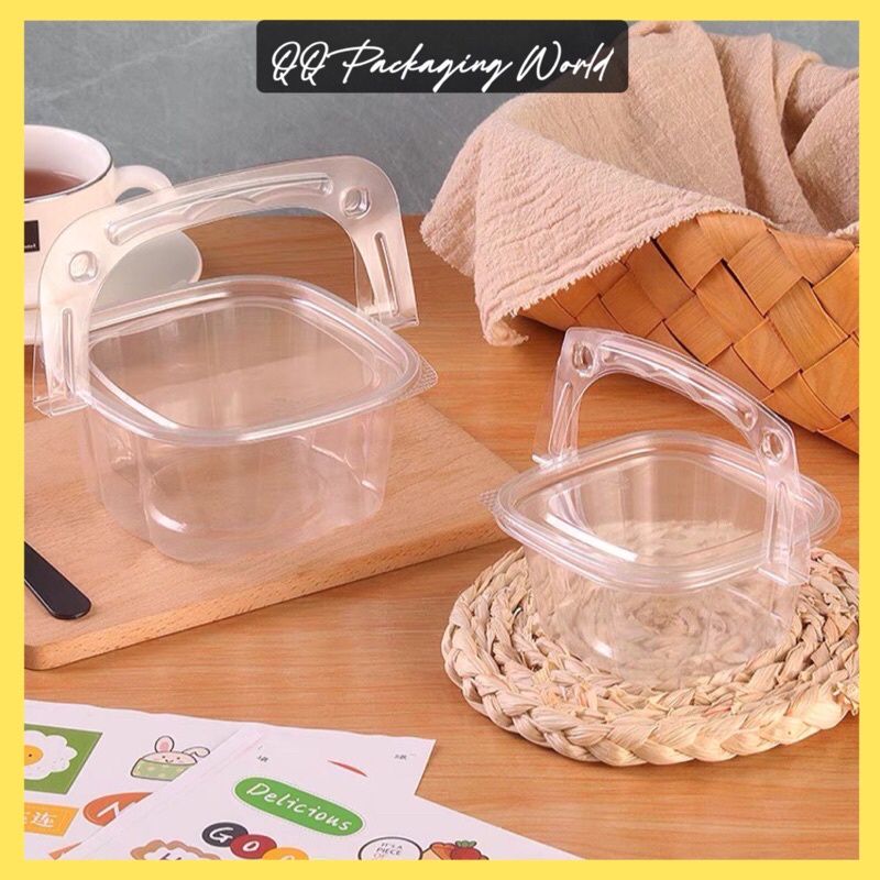 Bakewareind Multipurpose pvc cake box with lid handle, 10pcs - Bakeware India
