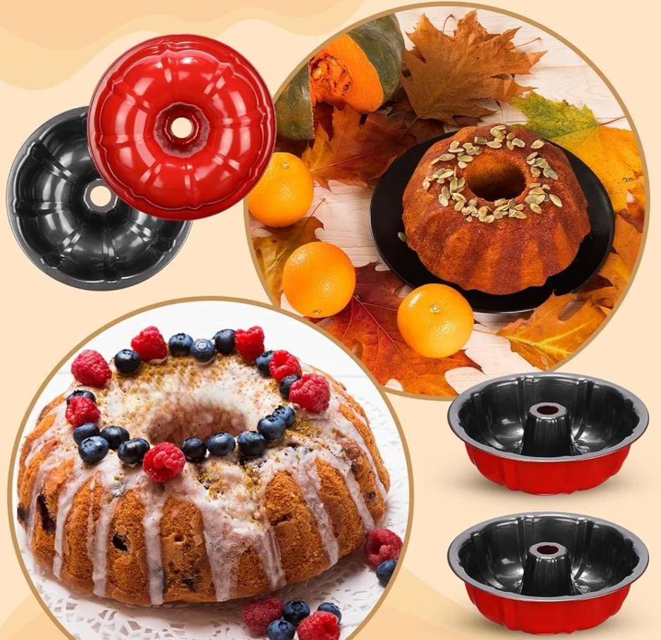 Bakewareind Nonstick Flower Shape Bundt Cake Pan - Bakeware India