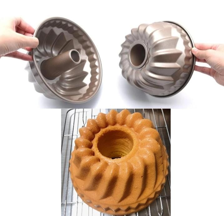 Bakewareind Nonstick Fluted Bundt Cake Pan Nonstick - Bakeware India