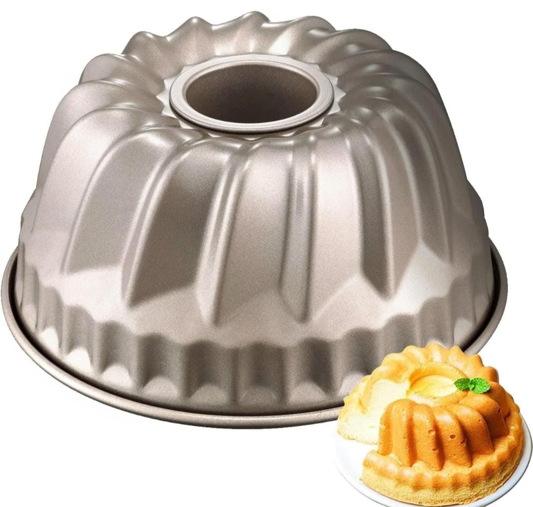 Bakewareind Nonstick Fluted Bundt Cake Pan Nonstick - Bakeware India