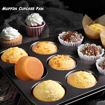 Bakewareind Nonstick Mini Muffin Tray Pan for mini cupcakes, 12 Cavity - Bakeware India