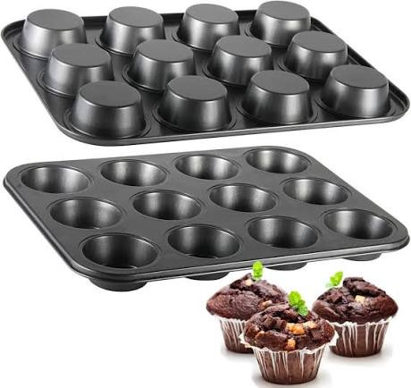 Bakewareind Nonstick Mini Muffin Tray Pan for mini cupcakes, 12 Cavity - Bakeware India