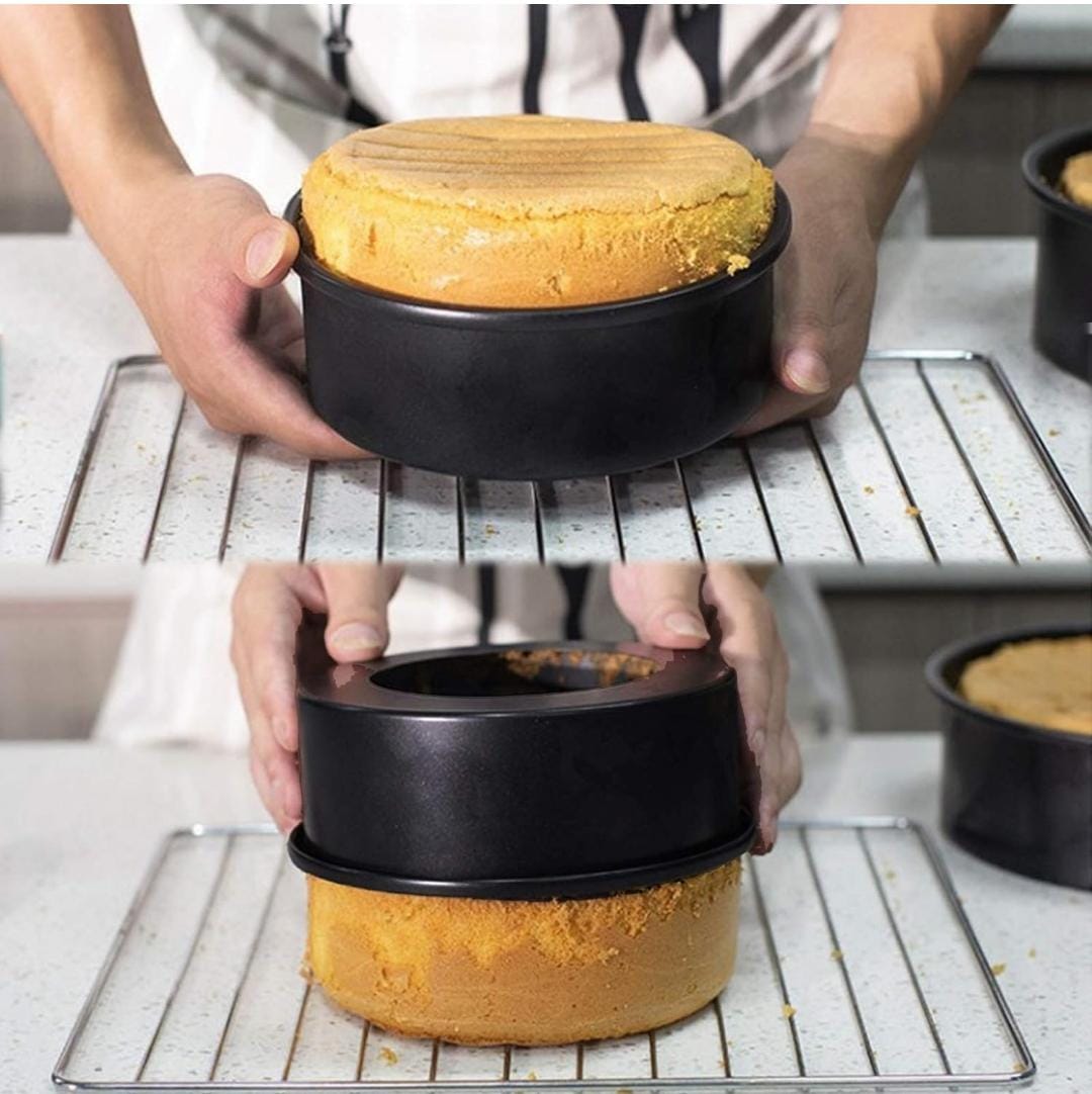 Bakewareind Nonstick Round Cake Pan Mould Removable Bottom - Bakeware India