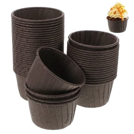 Bakewareind Novacart Dark Solid Bake And Serve Paper Muffin Cupcake liner,50pc - Bakeware India