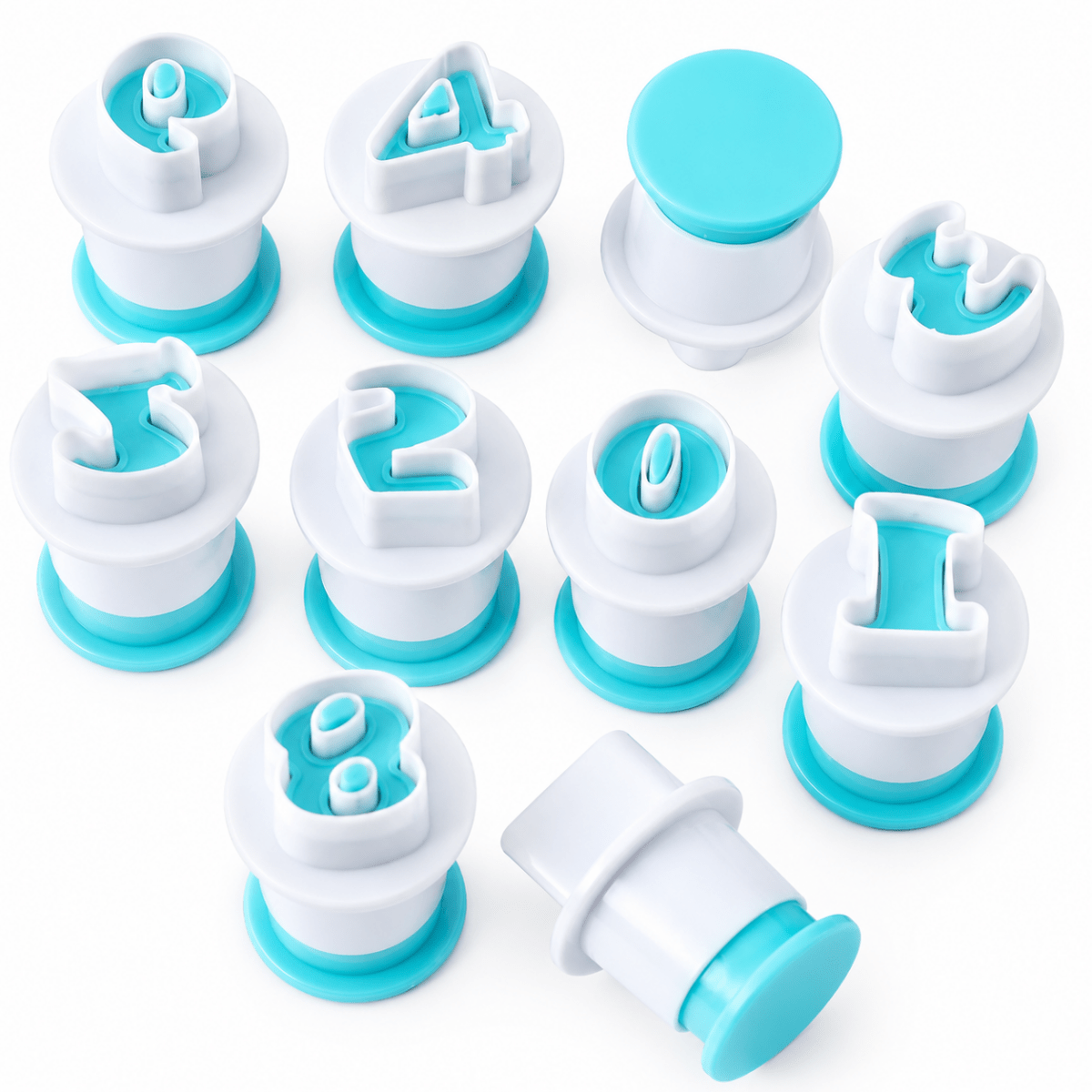 Bakewareind Number Fondant Plunger Cutter Set (0–9) - Bakeware India
