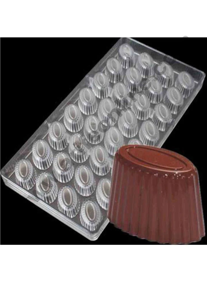 Bakewareind Oval Design Polycarbonate Chocolate Mould - Bakeware India