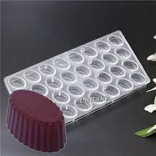 Bakewareind Oval Design Polycarbonate Chocolate Mould - Bakeware India