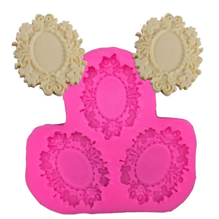 Bakewareind Oval Frame Trio Mould,3cavity - Bakeware India