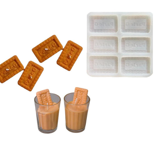 Bakewareind Parle G Biscuit Silicone Mould Cake Decorating Candle Mould - Bakeware India