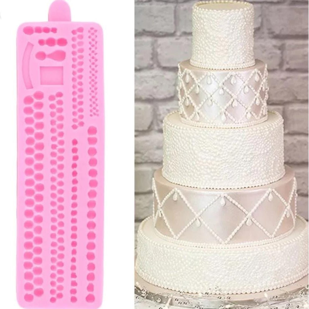 Bakewareind Pearl Droplet Lace Fondant Silicone Mould - Bakeware India