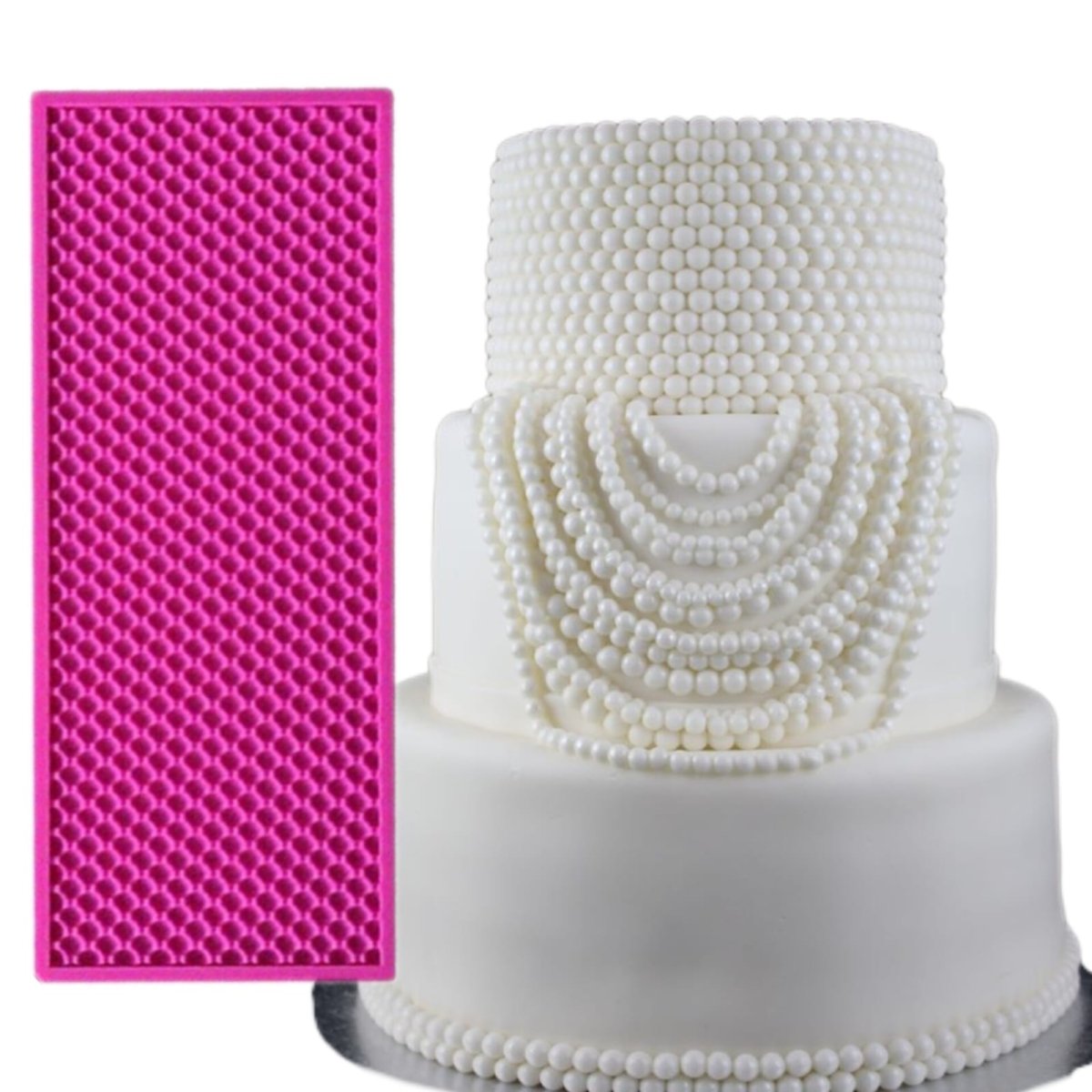 Bakewareind Pearl Lace Texture Mat Fondant Silicone Mould - Bakeware India