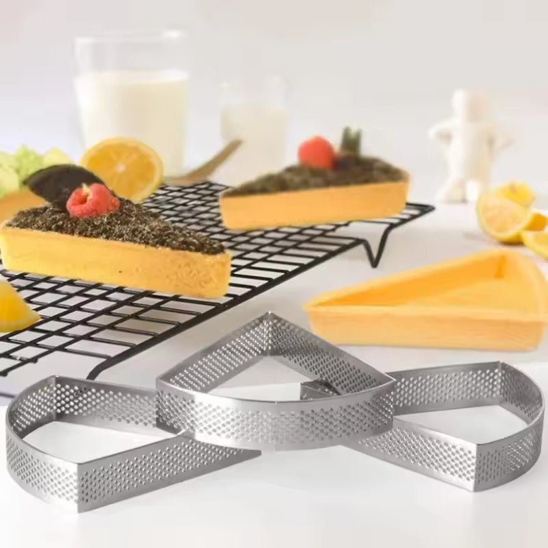 Bakewareind Perforated Triangle Tart Ring, 7 inch - Bakeware India