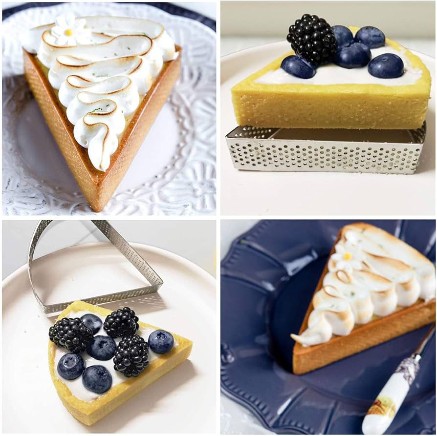 Bakewareind Perforated Triangle Tart Ring, 7 inch - Bakeware India