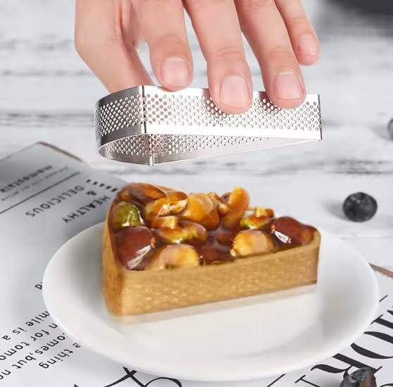 Bakewareind Perforated Triangle Tart Ring, 7 inch - Bakeware India