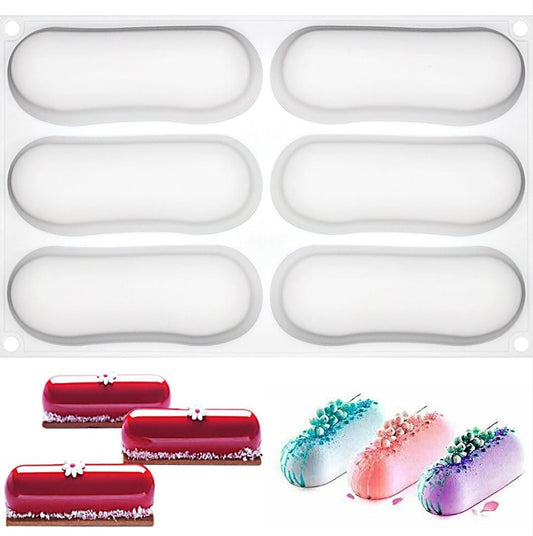 Bakewareind Pillow Eclair Entremet Cake Mousse Silicone Mould - Bakeware India