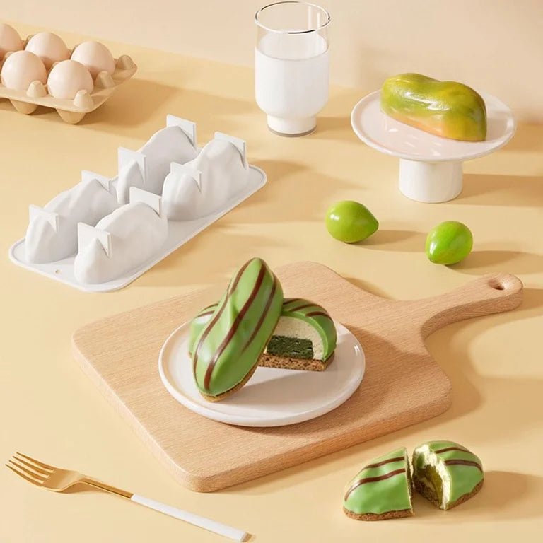 Bakewareind Pistachio Mousse Silicone Chocolate Mould, 4 Cavity - Bakeware India