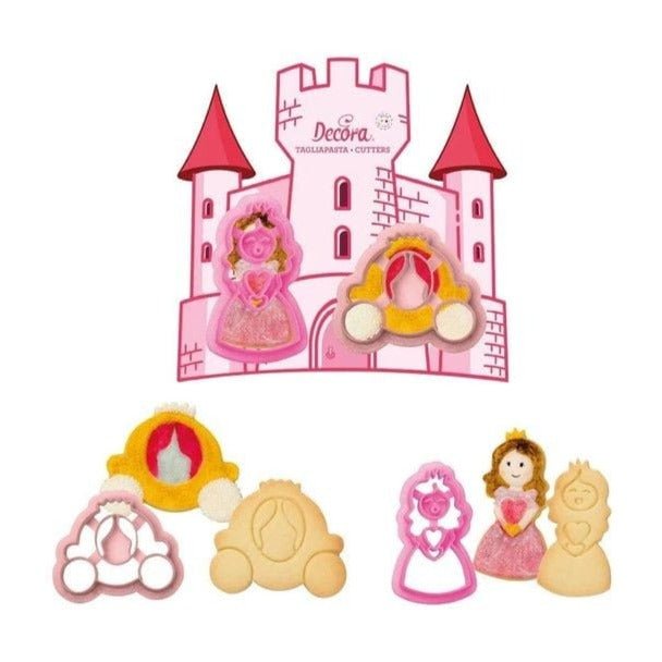 Bakewareind Princess Carriage SugarCraft Cookie Fondant Cake Cutter Set,2Pc - Bakeware India