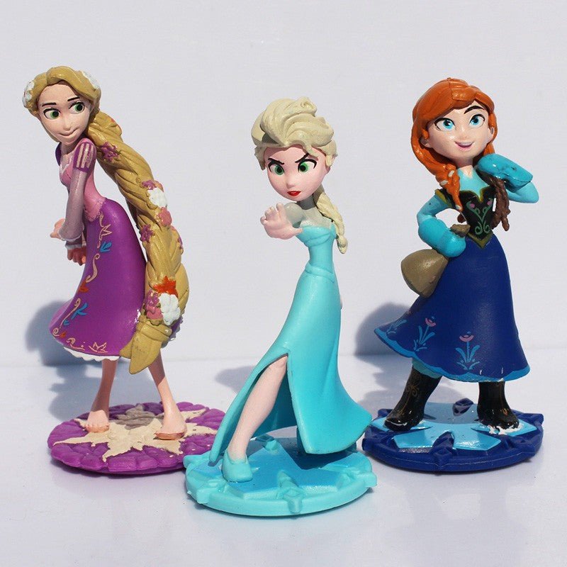 Bakewareind Princess Elsa Anna Rapunzel Toy Cake Topper, 3Pcs - Bakeware India