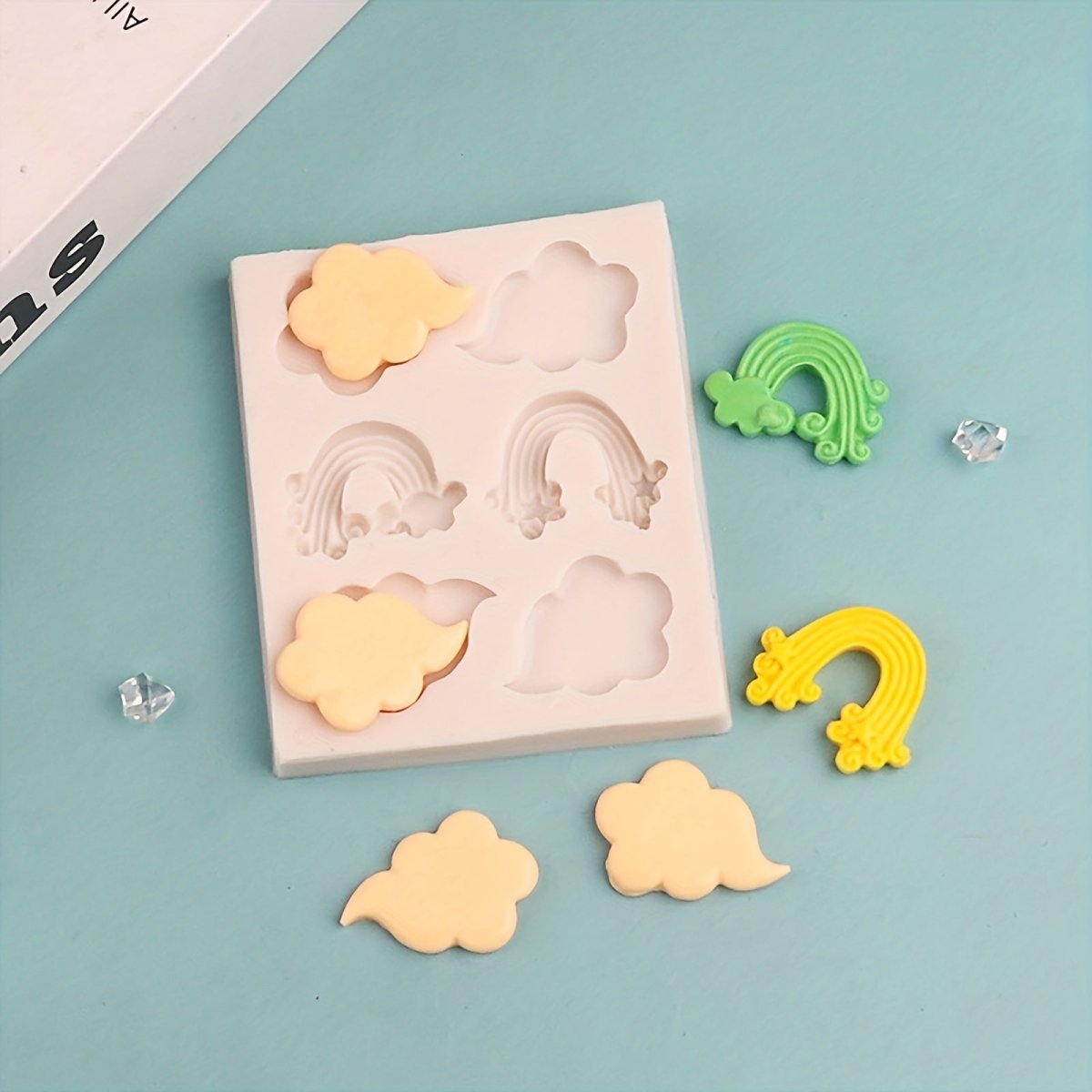 Bakewareind Rainbow Cloud Silicone Fondant Chocolate Mould - Bakeware India