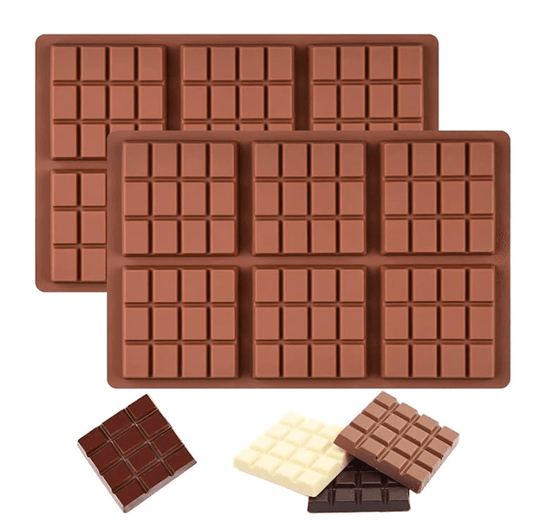 Bakewareind Rectangle Design Candy Bar Fondant Chocolate Silicone Mould, 6 Cavity - Bakeware India