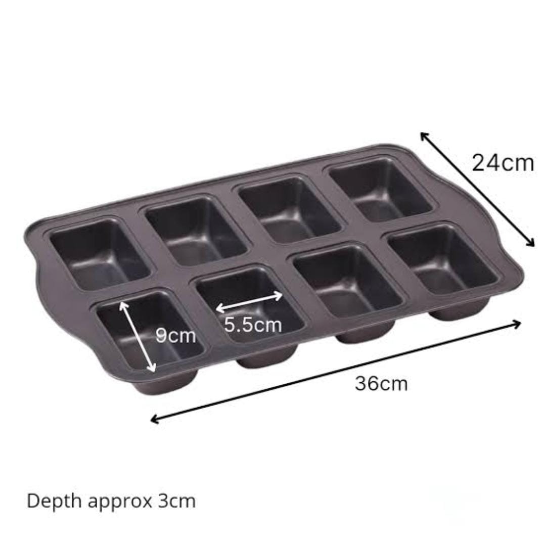 Bakewareind Rectangle Loaf Bread Cavity Nonstick Tray Pan - Bakeware India